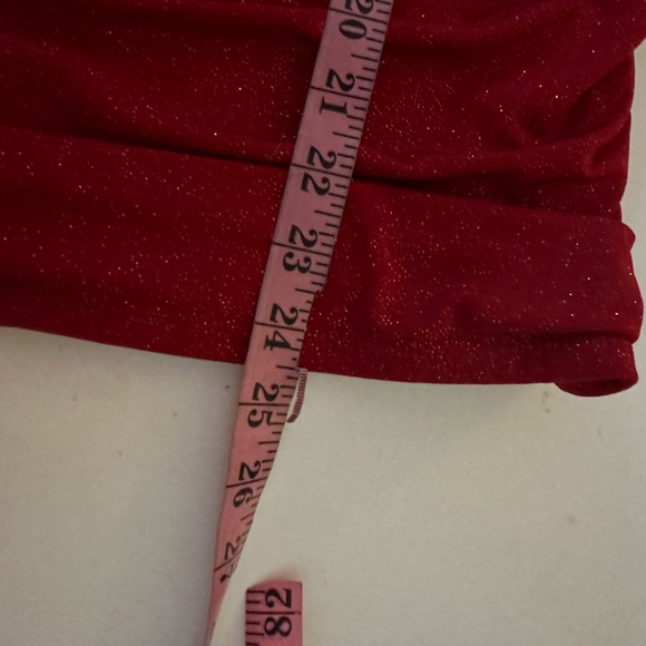 HeartSoul Red Gold Glittery Y2K Vintage Strappy Stretch Fairy Whimsy-Goth Top XL - Picture 12 of 15